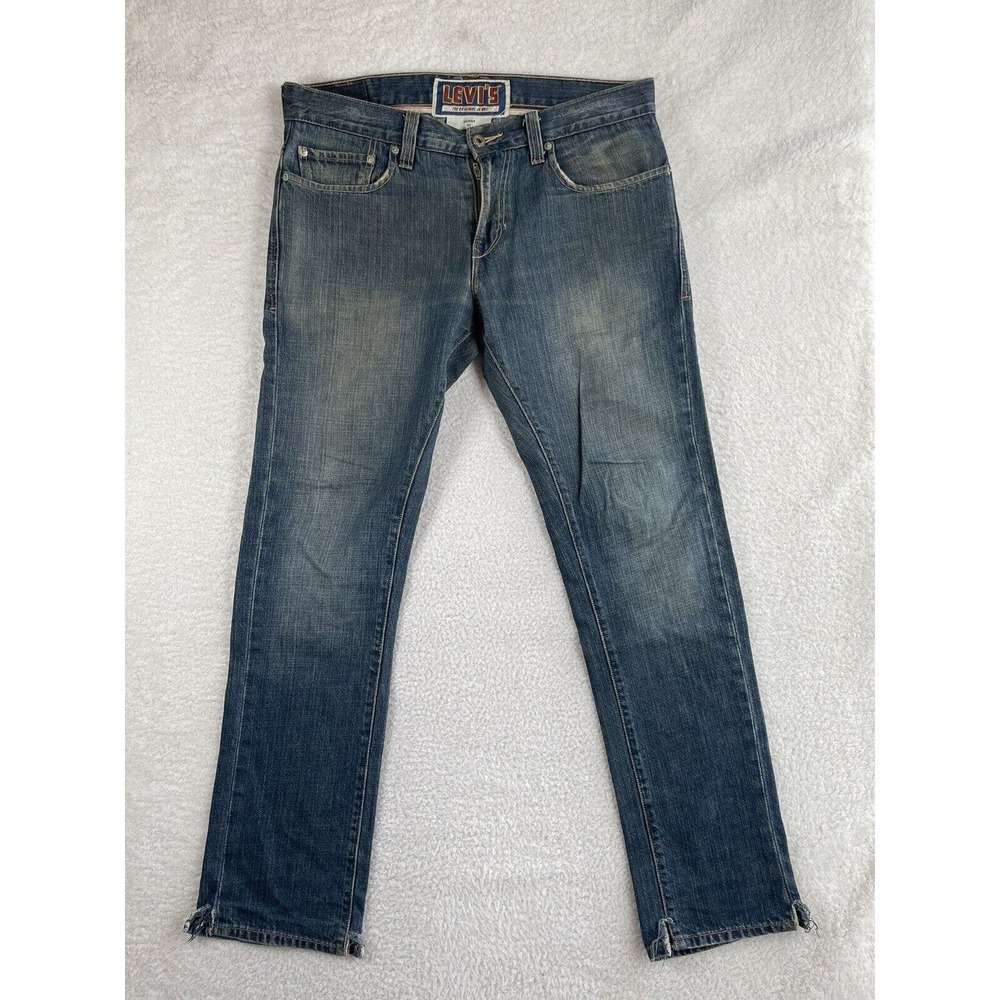 Levi's Jeans Mens 33x30 Blue 511 Skinny Low Rise Distressed Ripped (36x30)